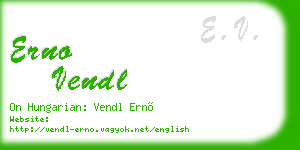 erno vendl business card